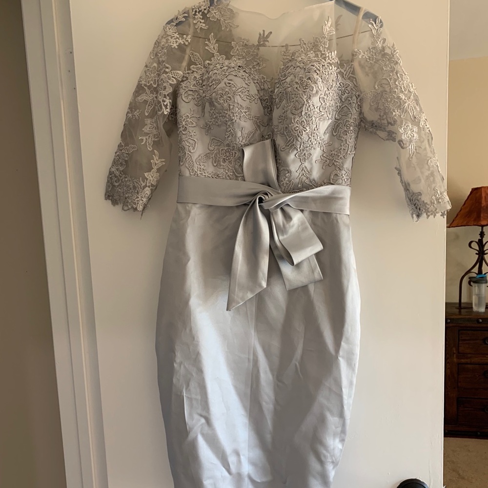 Ada’s Bridal Silver Cocktail Dress